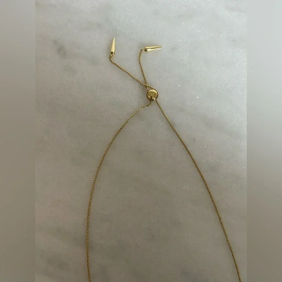 Origami Owl Gold Bolo Lariat Triangle Locket Necklace - Picture 3 of 6